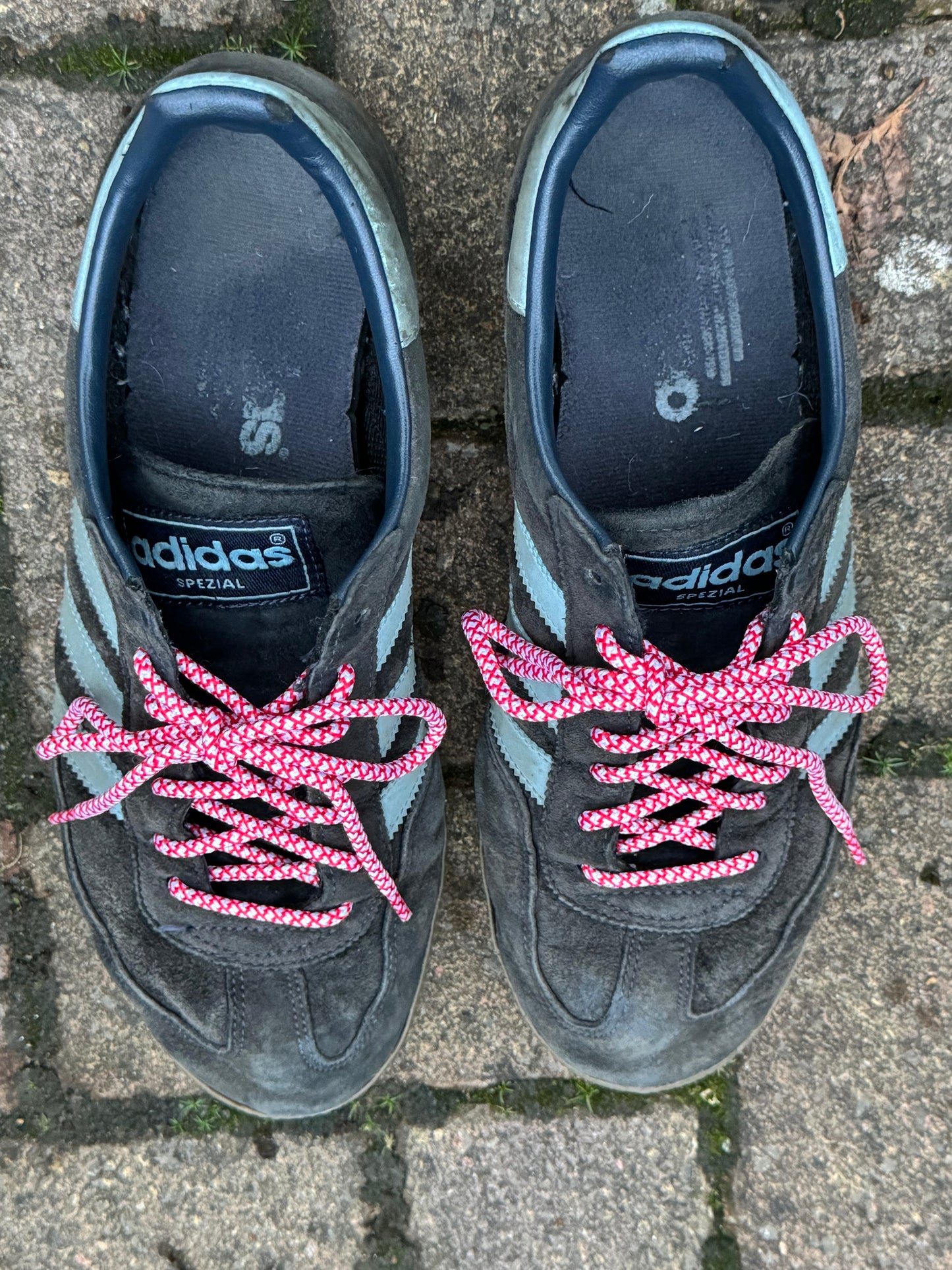 Red & White Honeycomb Laces - 120cm