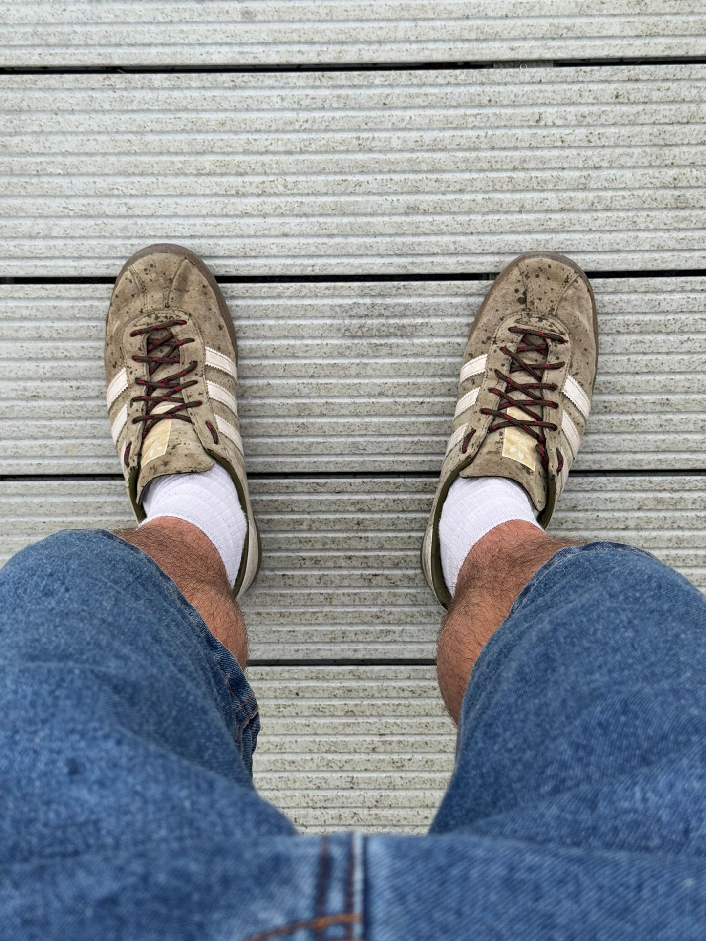 Tri-Colour Khaki/Brown Laces - 90cm