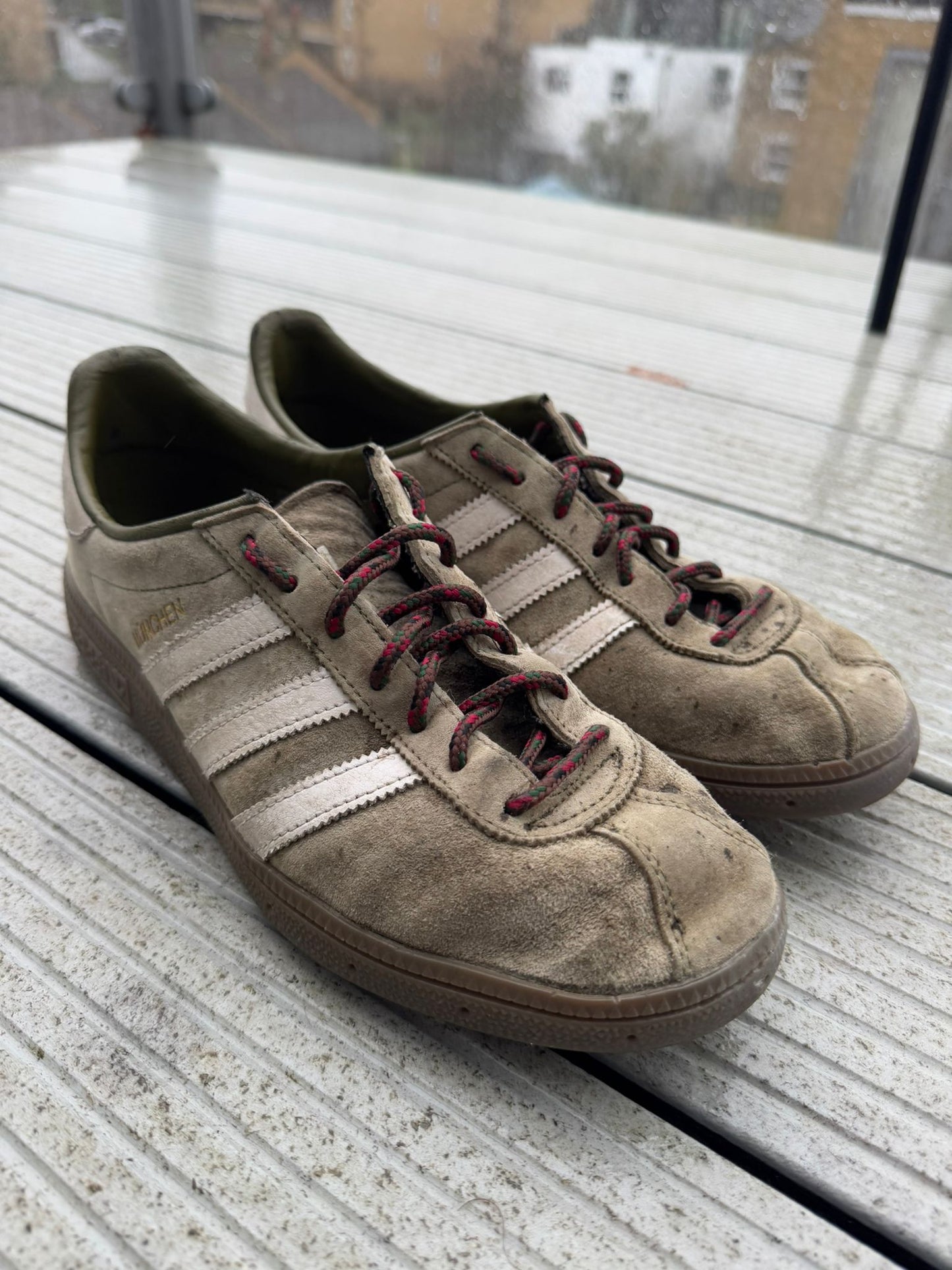 Tri-Colour Khaki/Brown Laces - 90cm